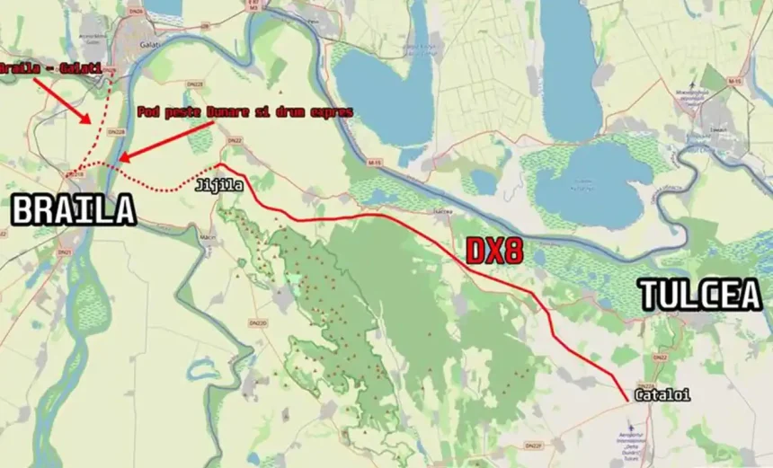 Autosdrada catre visul tulcenilor Drumul expres Tulcea Braila se apropie de finalizare