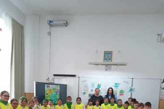 Garda de Mediu Tulcea a transformat elevii clasei I de la Nifon Balasescu in comisari de mediu prin activitati de reciclare in Saptamana Verde