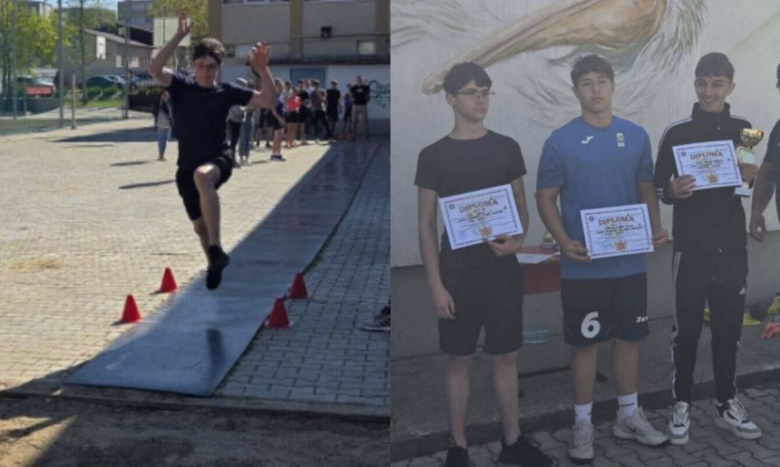 Performanta remarcabila pentru o scoala din Tulcea elev pe podium la Olimpiada Sportului Scolar dupa patru probe provocatoare foto