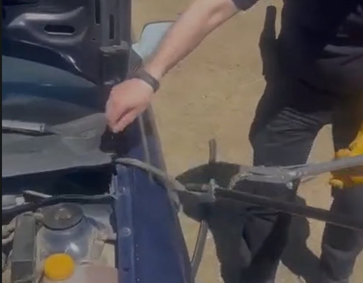 Sarpe de 15 metri gasit sub capota unei masini Interventie de urgenta in Malcoci dupa un apel la 112 Video