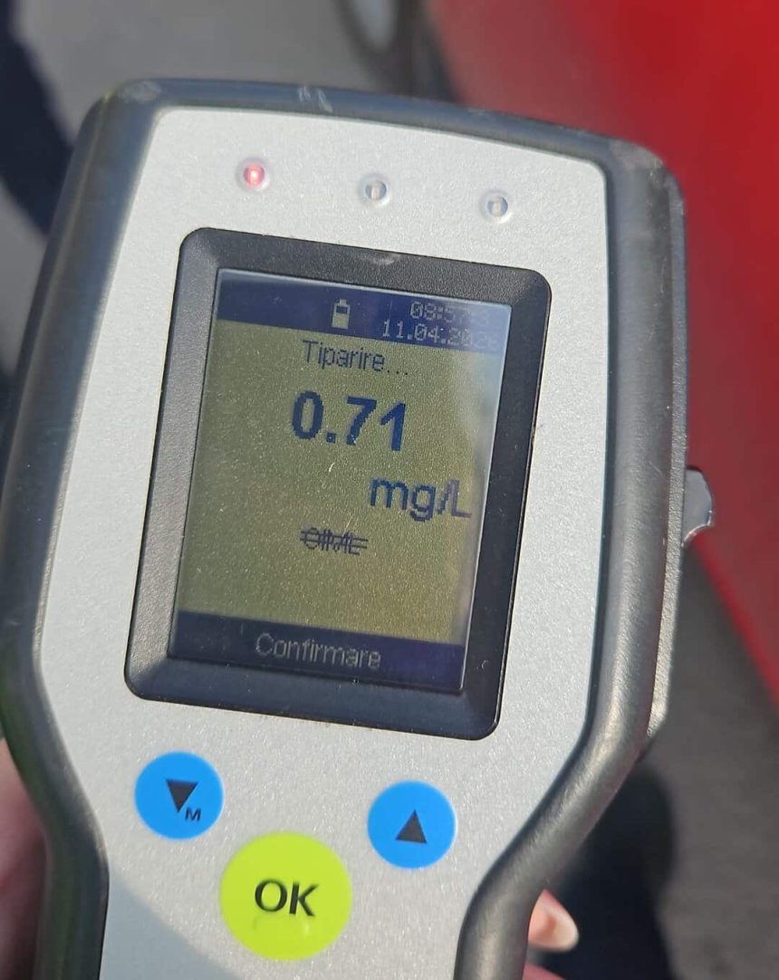 Sofer din Jijila prins cu alcoolemie peste limita penala la volan in Macin