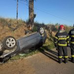 Masina rasturnata pe DJ 222 in direcia Agighiol Tanar in varsta de 22 de ani transportat la spital