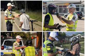 Razie printre biciclisti si utilizatori de trotinete amenzi in valoare de 44500 de lei la Tulcea