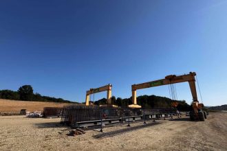 A demarat producia grinzilor pentru autostrada Margina Holdea