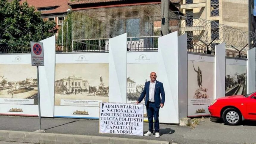 Caz surprinzator la Tulcea Un fost detinut protesteaza pentru drepturile gardienilor