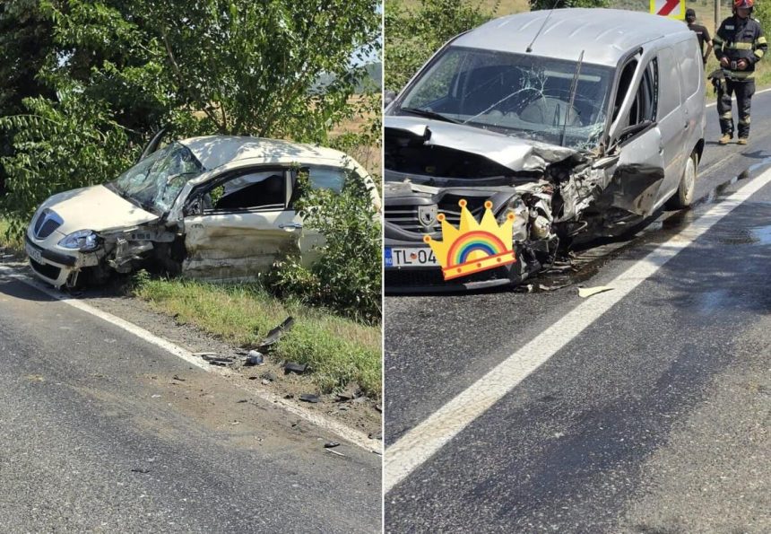 Impact violent pe DN22 in direcia Niculitel patru persoane ranite dupa ce o masina a intrat pe contrasens