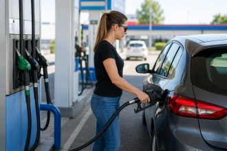 Motorina se va ieftini incepand de duminica iar soferii vor economisi 34 de lei la o plin