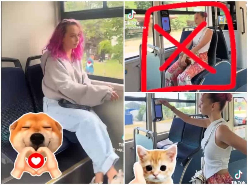 O tanara din Tulcea protagonista unei campanii inedite pe TikTok Yeliz inva bunele maniere in autobuze