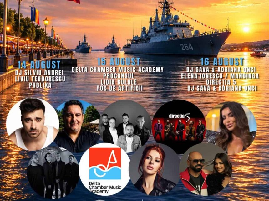 Tulcea Fest 2026 trei seri de concerte pe faleza cu Lidia Buble Directional 5 si Proconsul