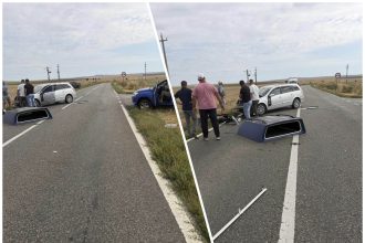 accident pe traseul cataloi nalblant o masina a armatei lovita din spate de un opel