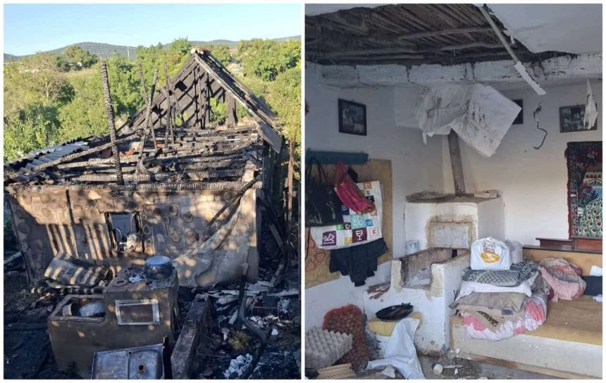 incendiu devastator la enisala toata agoniseala lor de o viata a fost mistuita de flacari o familie solicita ajutor foto