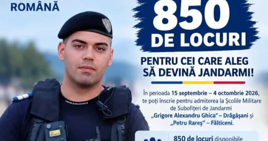 Jandarmeria Tulcea caută colegi. 850 de locuri libere la școlile militare
