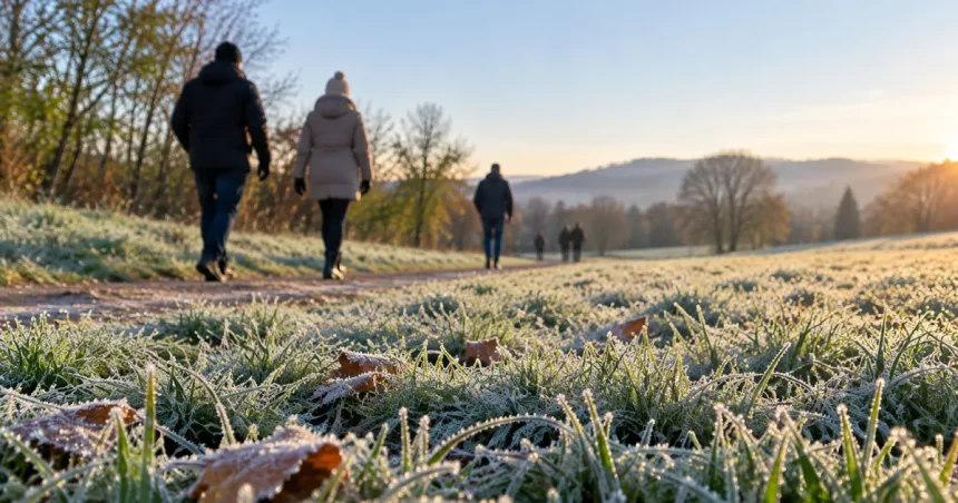 Minus 3,7 grade la Miercurea-Ciuc și brumă în Harghita în această dimineață