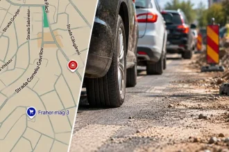 Trafic reluat pe strada Gavrilov Corneliu din Tulcea, însă lucrările continuă