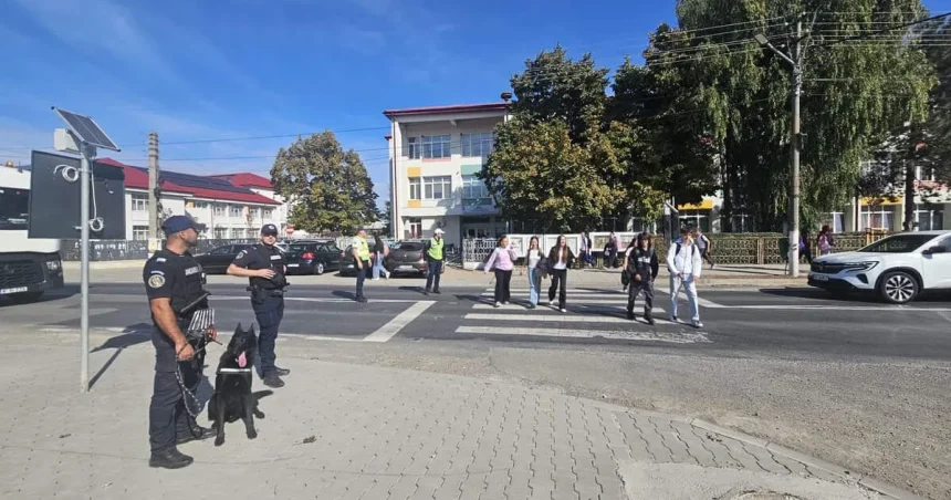 Controale ale polițiștilor și jandarmilor la un liceu din Isaccea și la mai multe magazine