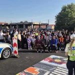 Polițiștii au explicat reguli rutiere la Sarichioi, de la elevi la vârstnici
