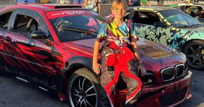 Tudor Țilincă, puștiul de 13 ani din Casimcea care face drift alături de campioni
